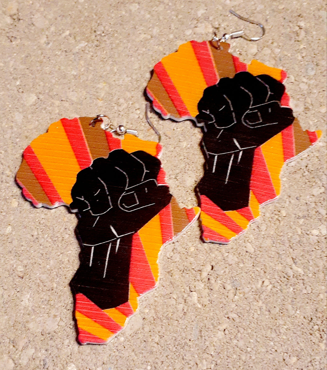Black Power Fist Afrocentric Earrings Kargo Fresh