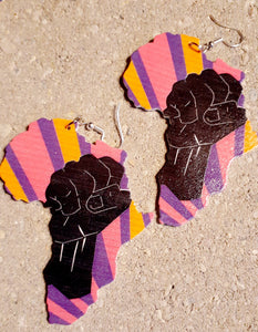 Black Power Fist Afrocentric Earrings Kargo Fresh