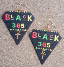 Load image into Gallery viewer, Black Pride 365 Wooden Statement Earrings Kargo Fresh
