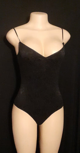 Black Stretch Lace  Bodysuit Size Small Kargo Fresh