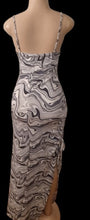 Load image into Gallery viewer, Black and white abstract maxi dress M Kargo Fresh
