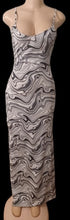 Load image into Gallery viewer, Black and white abstract maxi dress M Kargo Fresh
