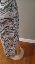 Load image into Gallery viewer, Black and white abstract maxi dress M Kargo Fresh
