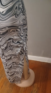 Black and white abstract maxi dress M Kargo Fresh