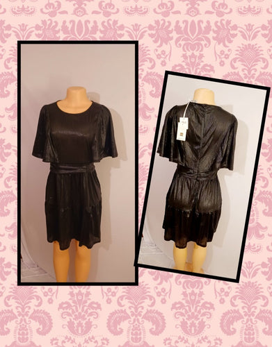 Black shimmer Flutter dress Kargo Fresh