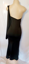 Load image into Gallery viewer, Black spandex One Sleeve Cocktail Dress small Kargo Fresh
