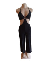 Load image into Gallery viewer, Black sweater knit jumpsuit new Medium Kargo Fresh
