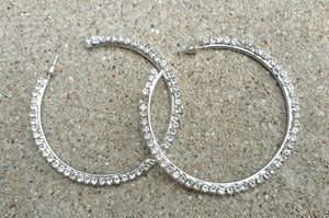 Blingy Rhinestone Hoop Earrings Kargo Fresh