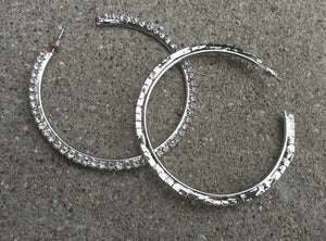 Blingy Rhinestone Hoop Earrings Kargo Fresh