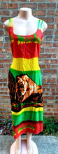 Load image into Gallery viewer, Bob Marley themed sundress and earrings set New XL Kargo Fresh
