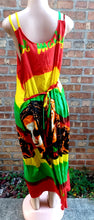 Load image into Gallery viewer, Bob Marley themed sundress and earrings set New XL Kargo Fresh
