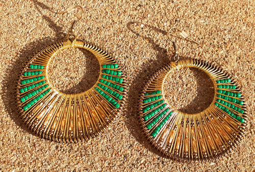 Bohemian Bead Hoop Earrings Kargo Fresh
