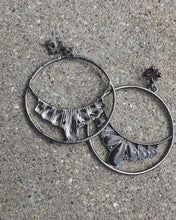 Load image into Gallery viewer, Bohemian Gun Metal Hoop Earrings Kargo Fresh
