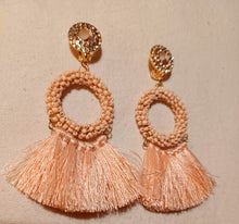 Load image into Gallery viewer, Bohemian Tassel and Bead clip on Earrings Kargo Fresh
