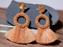 Load image into Gallery viewer, Bohemian Tassel and Bead clip on Earrings Kargo Fresh
