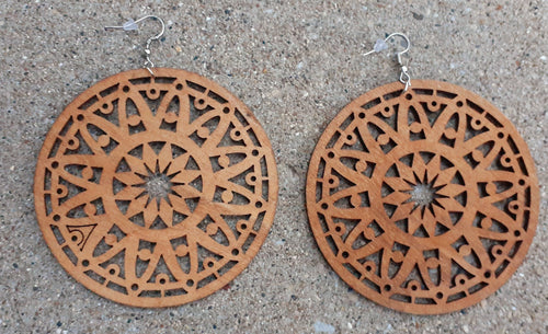 Boho Chic Dangle Floral Wooden Earrings Kargo Fresh