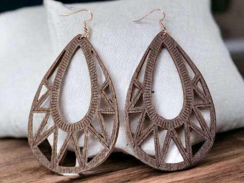 Boho Chic Dangle Wooden Earrings Kargo Fresh