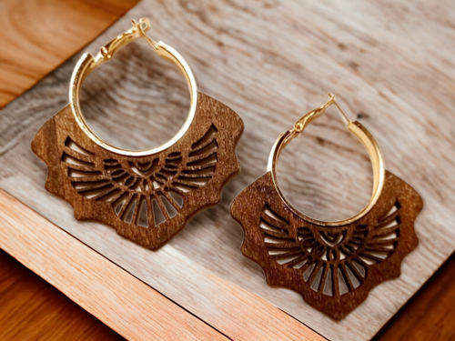 Boho Chic Dangle Wooden Earrings Kargo Fresh