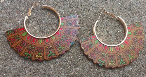 Boho Chic Dangle Wooden Earrings Kargo Fresh