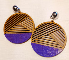 Load image into Gallery viewer, Boho Design Wooden Clip Earrings Kargo Fresh
