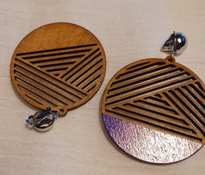 Boho Design Wooden Clip Earrings Kargo Fresh