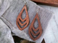 Load image into Gallery viewer, Boho Geometric Design Earrings Wooden Kargo Fresh
