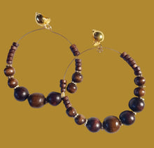 Load image into Gallery viewer, Boho bead clip on hoops Kargo Fresh

