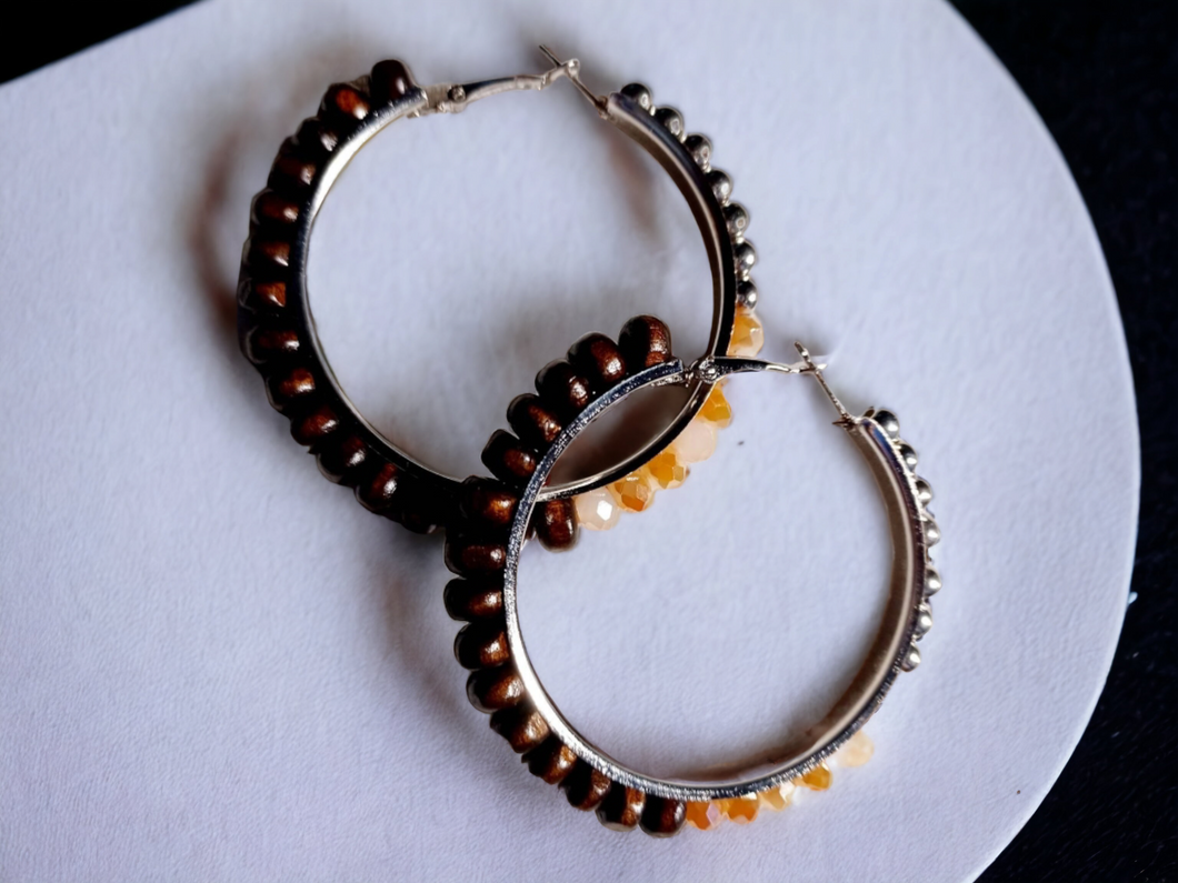 Boho bead hoop earrings Kargo Fresh