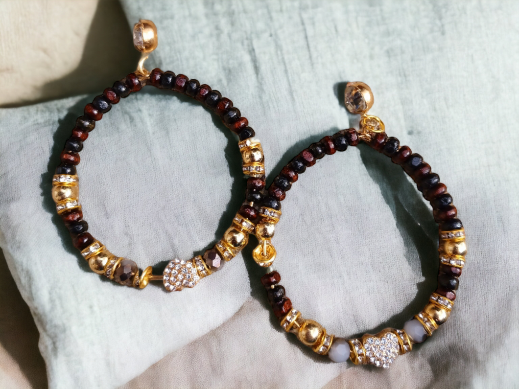 Boho bead hoop earrings Kargo Fresh