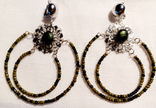 Load image into Gallery viewer, Boho beaded hoop earrings clip on Kargo Fresh
