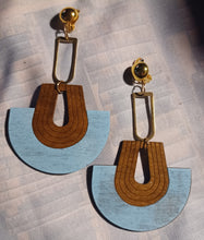 Load image into Gallery viewer, Boho chic wooden clip on earrings Kargo Fresh
