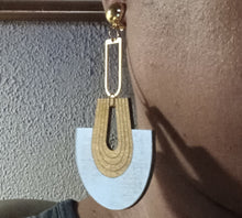 Load image into Gallery viewer, Boho chic wooden clip on earrings Kargo Fresh
