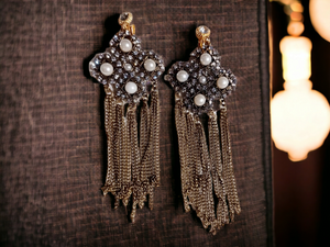 Boho runway chain tassel clip ons Kargo Fresh