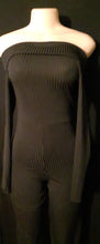 Load image into Gallery viewer, Boohoo UK Black Knit Jumpsuit Size 2 Small Kargo Fresh
