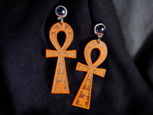 Load image into Gallery viewer, Carved Ankh Clip On Earrings Kargo Fresh
