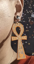 Load image into Gallery viewer, Carved Ankh Clip On Earrings Kargo Fresh
