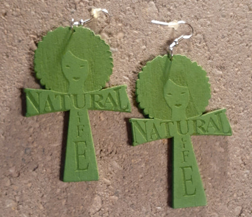 Carved Ankh Earrings Natural Life Kargo Fresh