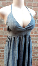 Load image into Gallery viewer, Chambray Cotton Maxi Dress Medium Kargo Fresh
