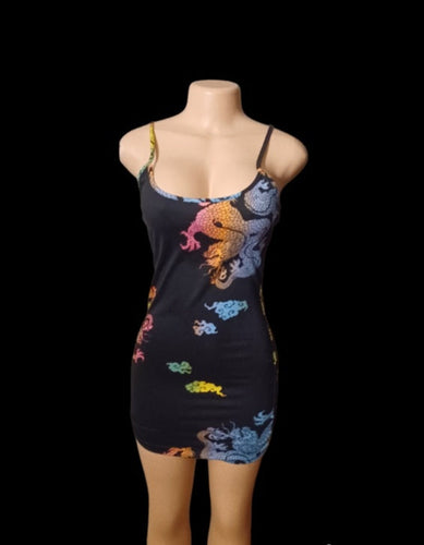 Chinese dragon bodycon dress small Kargo Fresh