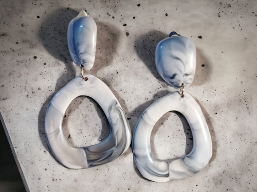 Chunky Acrylic Hoop Clip on Earrings Kargo Fresh