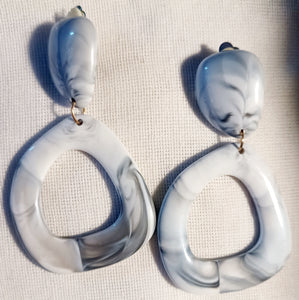 Chunky Acrylic Hoop Clip on Earrings Kargo Fresh