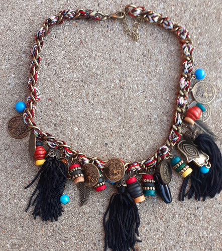 Chunky BOHO Charm Necklace Kargo Fresh