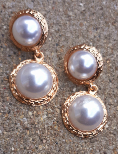 Chunky Classy Faux Pearl Dangle Earrings Kargo Fresh