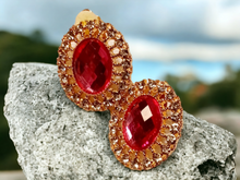 Load image into Gallery viewer, Chunky Clip on Rhinestone Cluster  Stud Earrings Kargo Fresh
