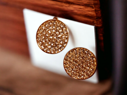 Chunky Clip on Rhinestone Cluster  Stud Earrings Kargo Fresh