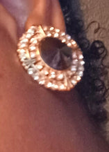 Load image into Gallery viewer, Chunky Clip on Rhinestone Cluster  Stud Earrings Kargo Fresh
