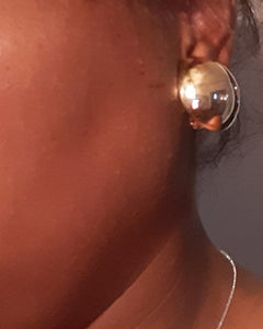Chunky Half Ball Clip On Earrings Kargo Fresh