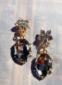 Chunky Handmade Rhinestone Clip On Earrings Kargo Fresh