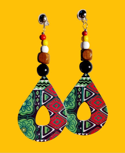 Chunky Handmade Wooden Clip Earrings Kargo Fresh