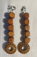 Load image into Gallery viewer, Chunky Handmade Wooden Clip Earrings Kargo Fresh
